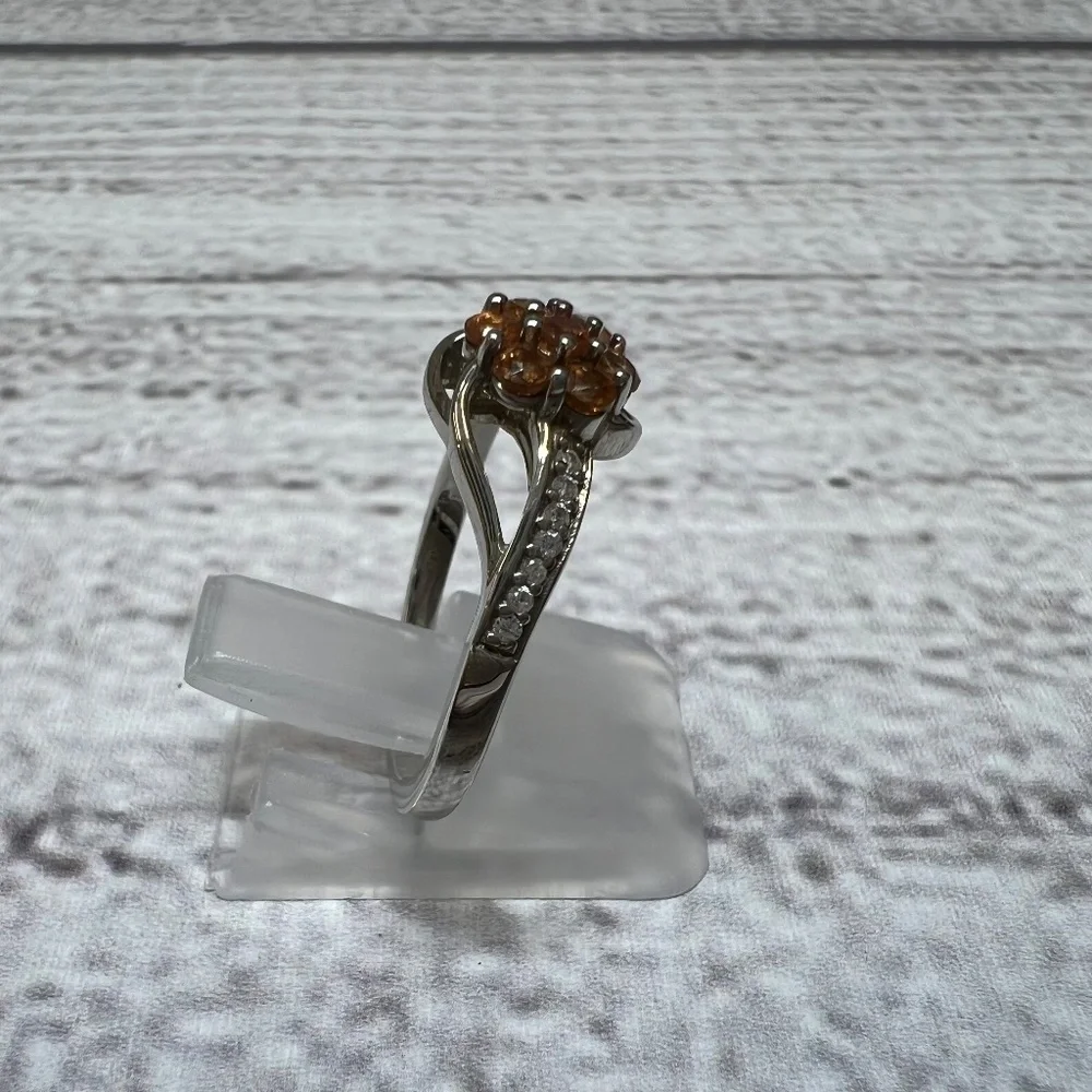 ORANGE SAPPHIRE RING (090) - Picture 6 of 7